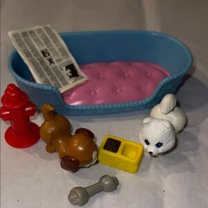 Vintage Littlest Pet Shop Set - Playful Puppies - Complete -VGC